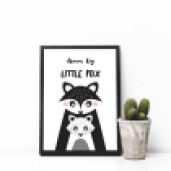 Fox print, for those who dream big. Put this print in Your nursery so Your little fox can dream big.